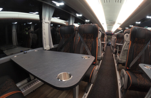 VIP Coaches with tables